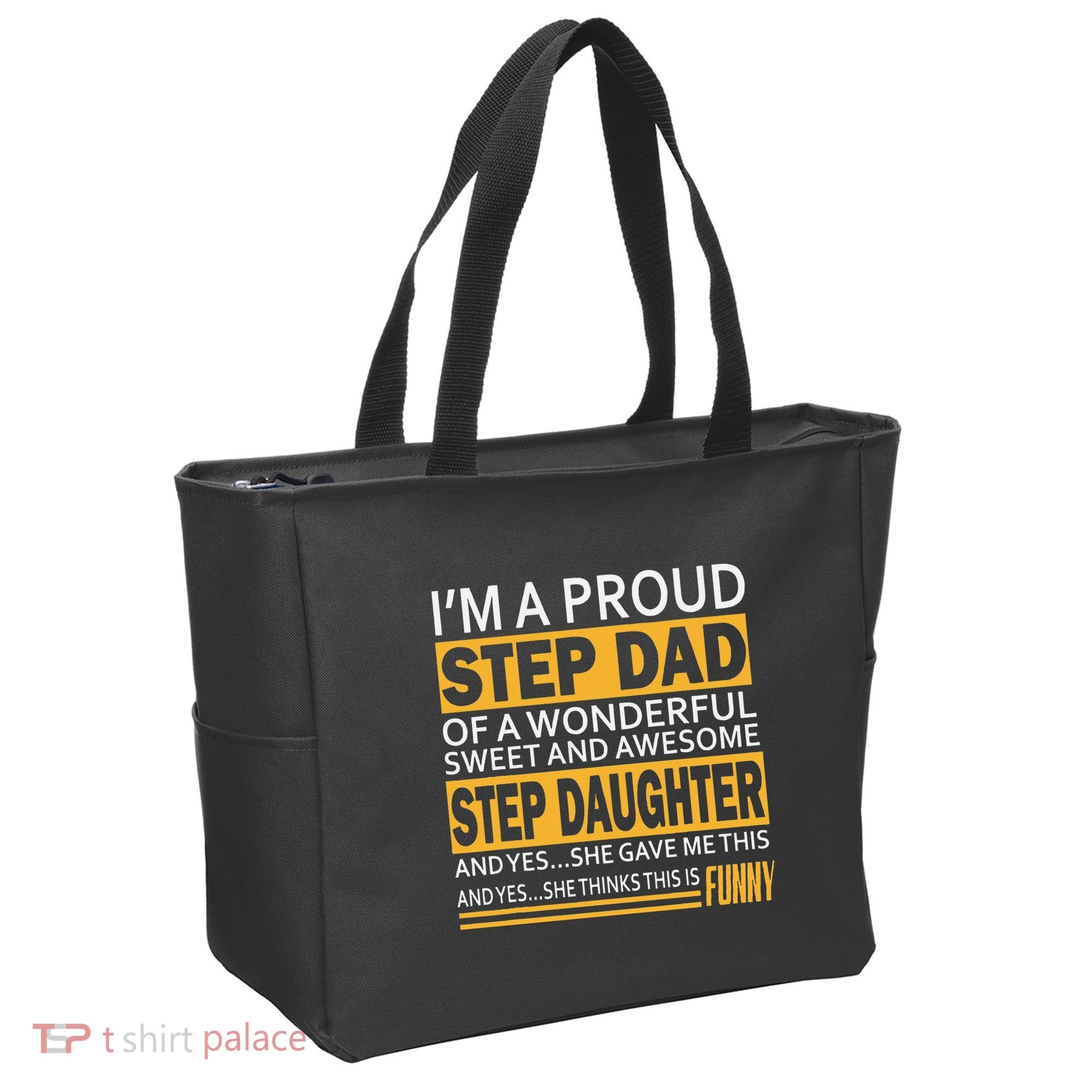 Proud Step Dad Father Day Gift For Stepdad From Stepdaughter Tote Bag