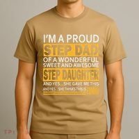 Proud Step Dad Father Day Gift For Stepdad From Stepdaughter T-Shirt thumb 3