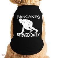 Pancakes Served Daily Funny Offensive Lineman Football Doggie Tank thumb 0