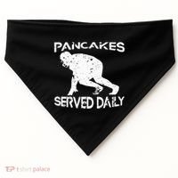 Pancakes Served Daily Funny Offensive Lineman Football USA-Made Doggie Bandana thumb 0