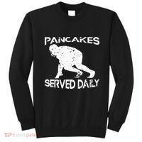 Pancakes Served Daily Funny Offensive Lineman Football Sweatshirt thumb 0