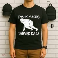 Pancakes Served Daily Funny Offensive Lineman Football T-Shirt thumb 6