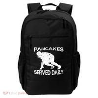 Pancakes Served Daily Funny Offensive Lineman Football Backpack thumb 0