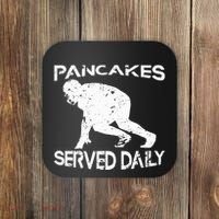 Pancakes Served Daily Funny Offensive Lineman Football Coaster thumb 0
