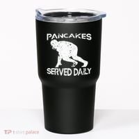 Pancakes Served Daily Funny Offensive Lineman Football Tumbler thumb 0
