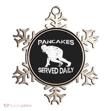 Pancakes Served Daily Funny Offensive Lineman Football Ornament