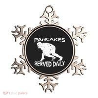 Pancakes Served Daily Funny Offensive Lineman Football Ornament thumb 0