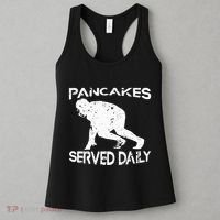 Pancakes Served Daily Funny Offensive Lineman Football Women's Tank Top thumb 3