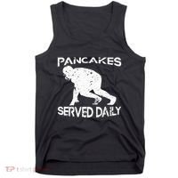 Pancakes Served Daily Funny Offensive Lineman Football Tank Top thumb 0