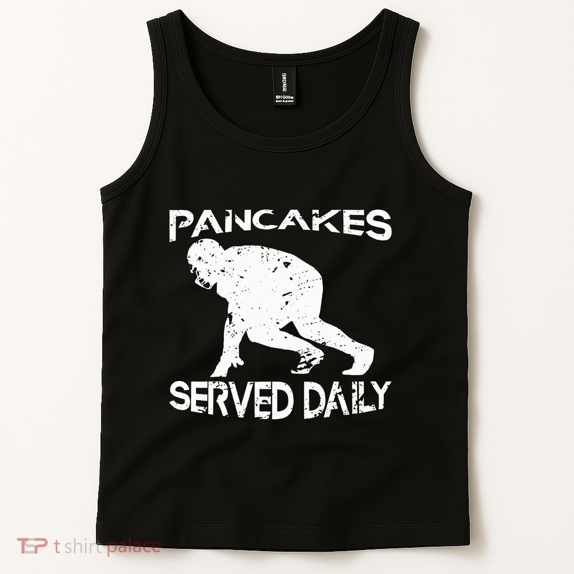 Pancakes Served Daily Funny Offensive Lineman Football Tank Top