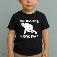 Pancakes Served Daily Funny Offensive Lineman Football Toddler T-Shirt thumb 2