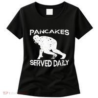 Pancakes Served Daily Funny Offensive Lineman Football Women's T-Shirt thumb 0