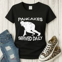Pancakes Served Daily Funny Offensive Lineman Football Women's T-Shirt thumb 3