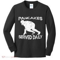 Pancakes Served Daily Funny Offensive Lineman Football Kids Long Sleeve Shirt thumb 0