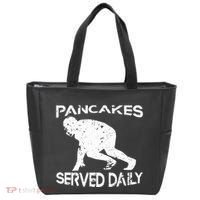 Pancakes Served Daily Funny Offensive Lineman Football Tote Bag thumb 0