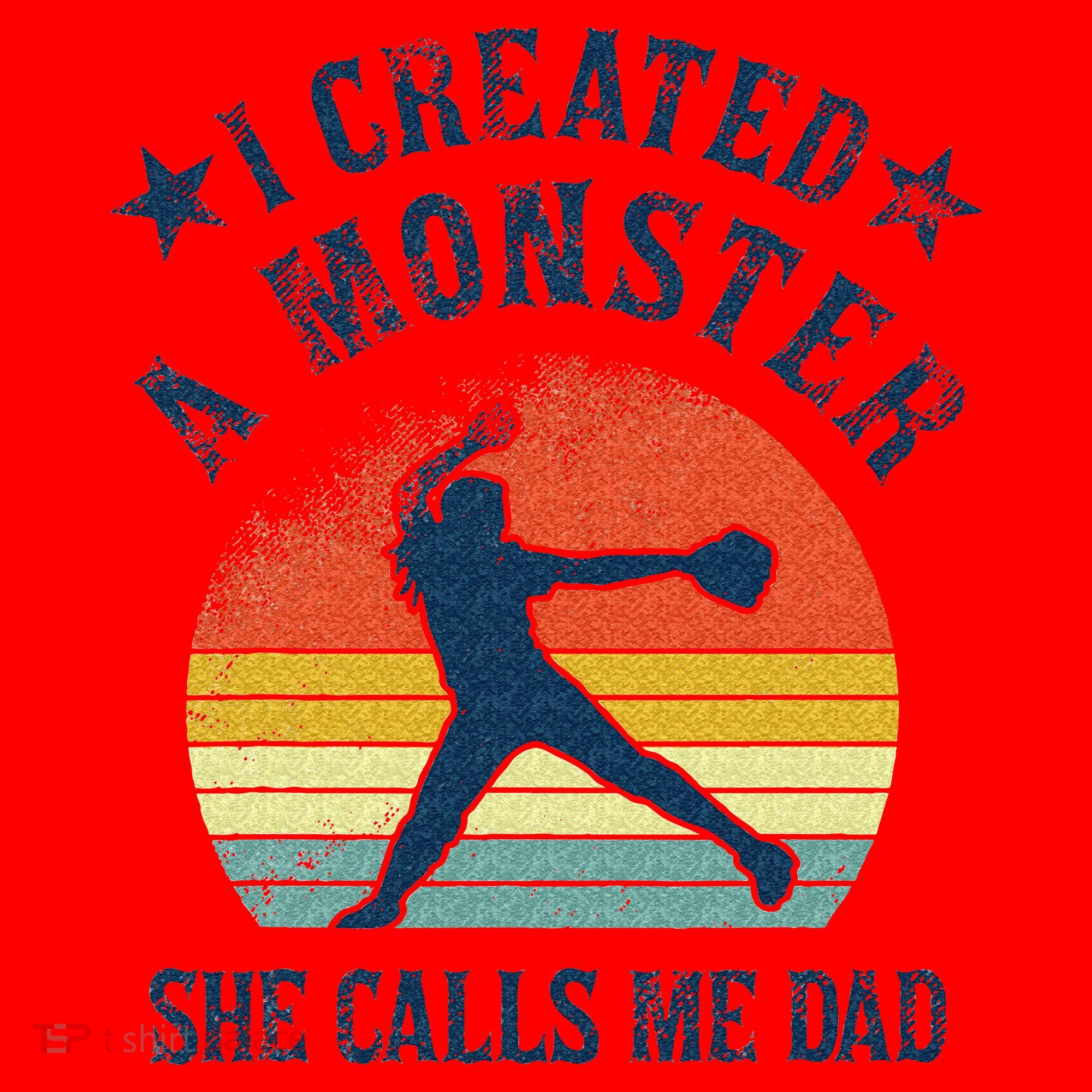 Proud Softball Dad I Created A Monster She Calls Me Dad Santa Hat