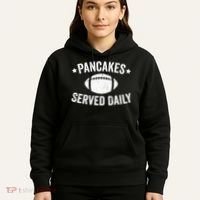 Pancakes Served Daily Funny Football Offensive Lineman Hoodie thumb 5