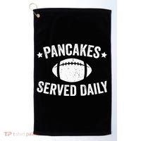 Pancakes Served Daily Funny Football Offensive Lineman Golf Towel thumb 0