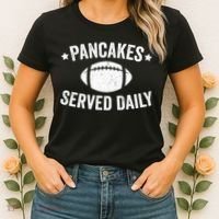 Pancakes Served Daily Funny Football Offensive Lineman Women's T-Shirt thumb 2