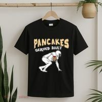 Pancakes Served Daily For Offensive Lineman & Football Lover T-Shirt thumb 2