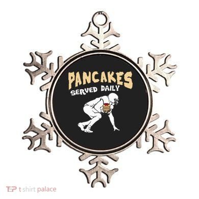 Pancakes Served Daily For Offensive Lineman & Football Lover Ornament