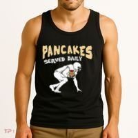 Pancakes Served Daily For Offensive Lineman & Football Lover Tank Top thumb 3