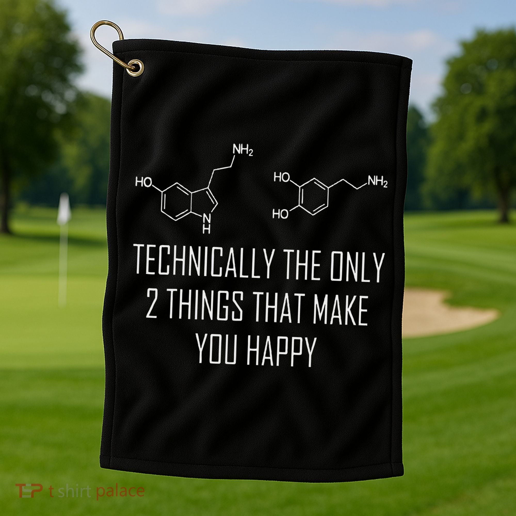 Psychology Serotonin Dopamine Chemical Formula Psychologist Golf Towel