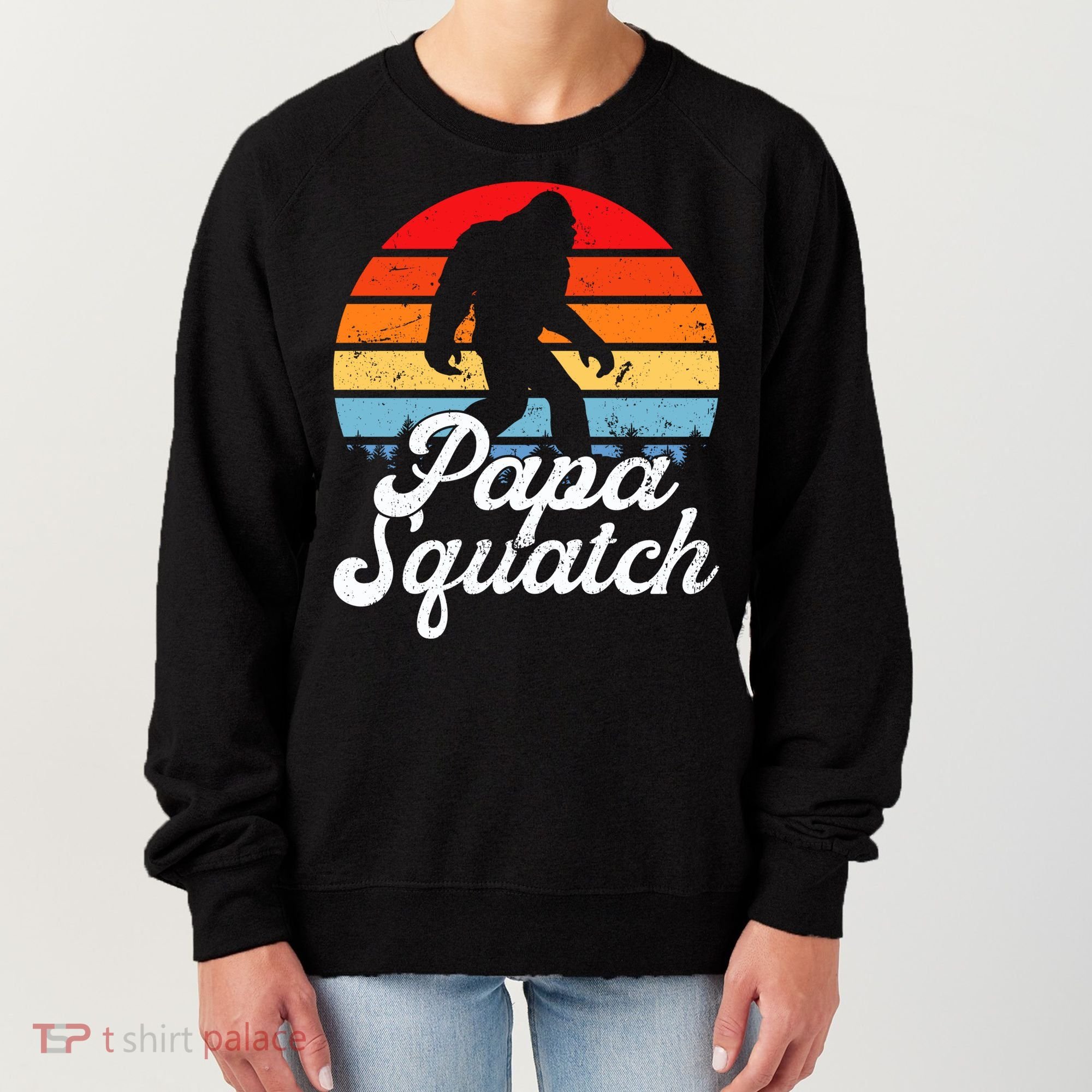 Papa Squatch Dad Bigfoot Sasquatch Plus Size Women's Sweatshirt