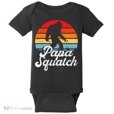 Papa Squatch Dad Bigfoot Sasquatch Plus Size Baby Bodysuit