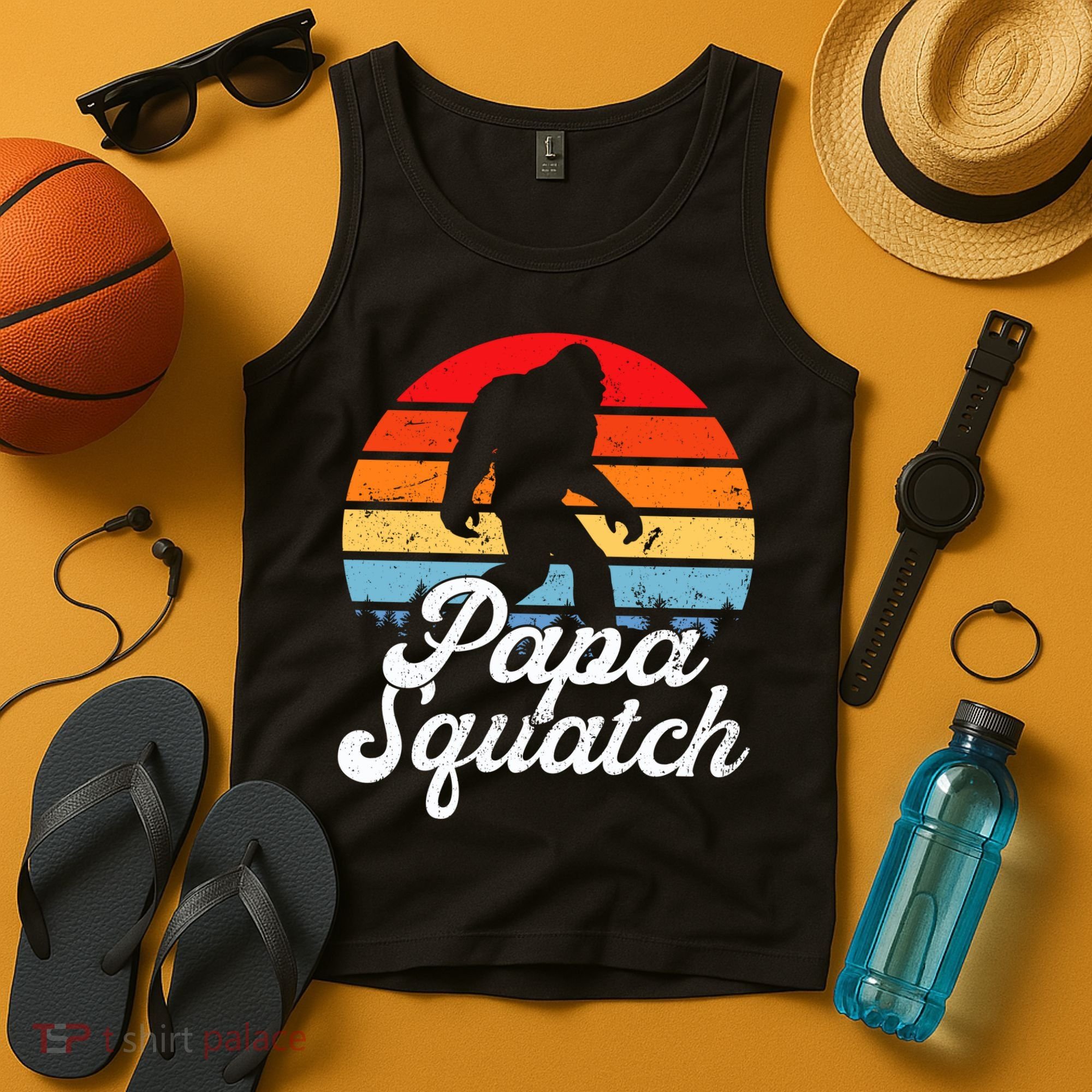 Papa Squatch Dad Bigfoot Sasquatch Plus Size Tank Top