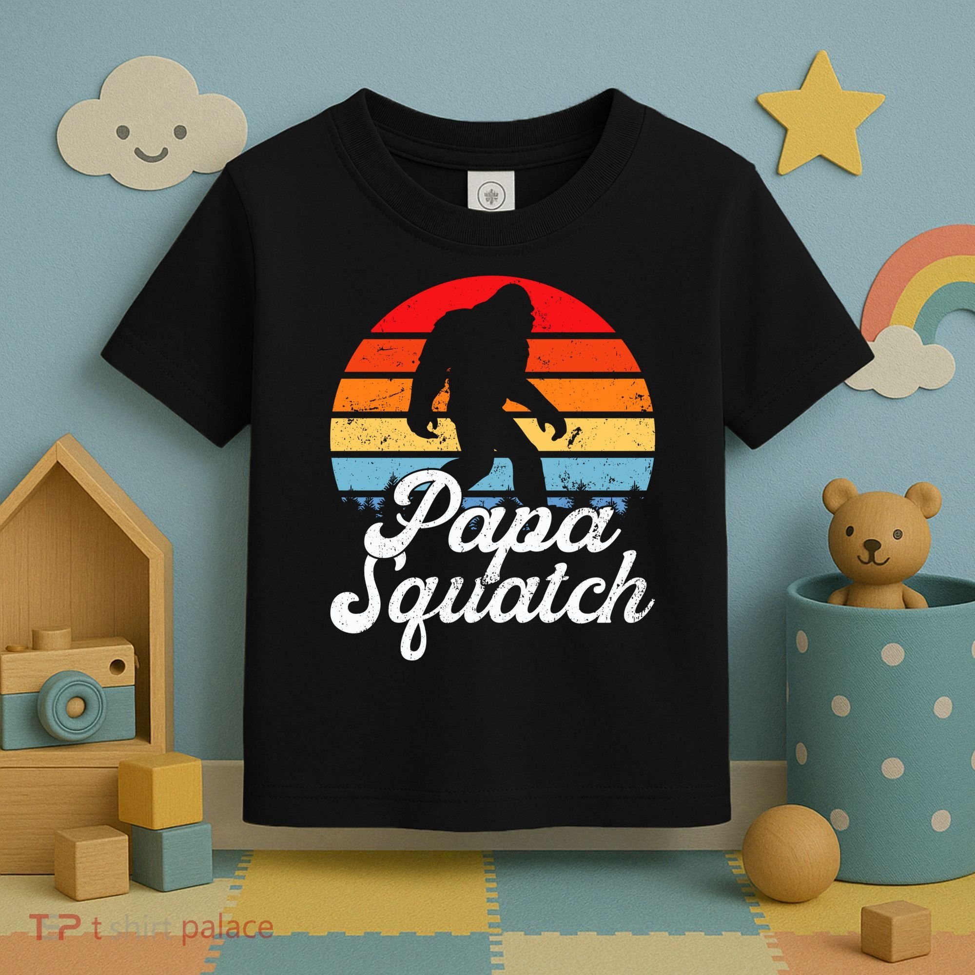 Papa Squatch Dad Bigfoot Sasquatch Plus Size Toddler T-Shirt