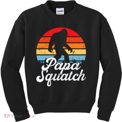 Papa Squatch Dad Bigfoot Sasquatch Plus Size Kids Sweatshirt
