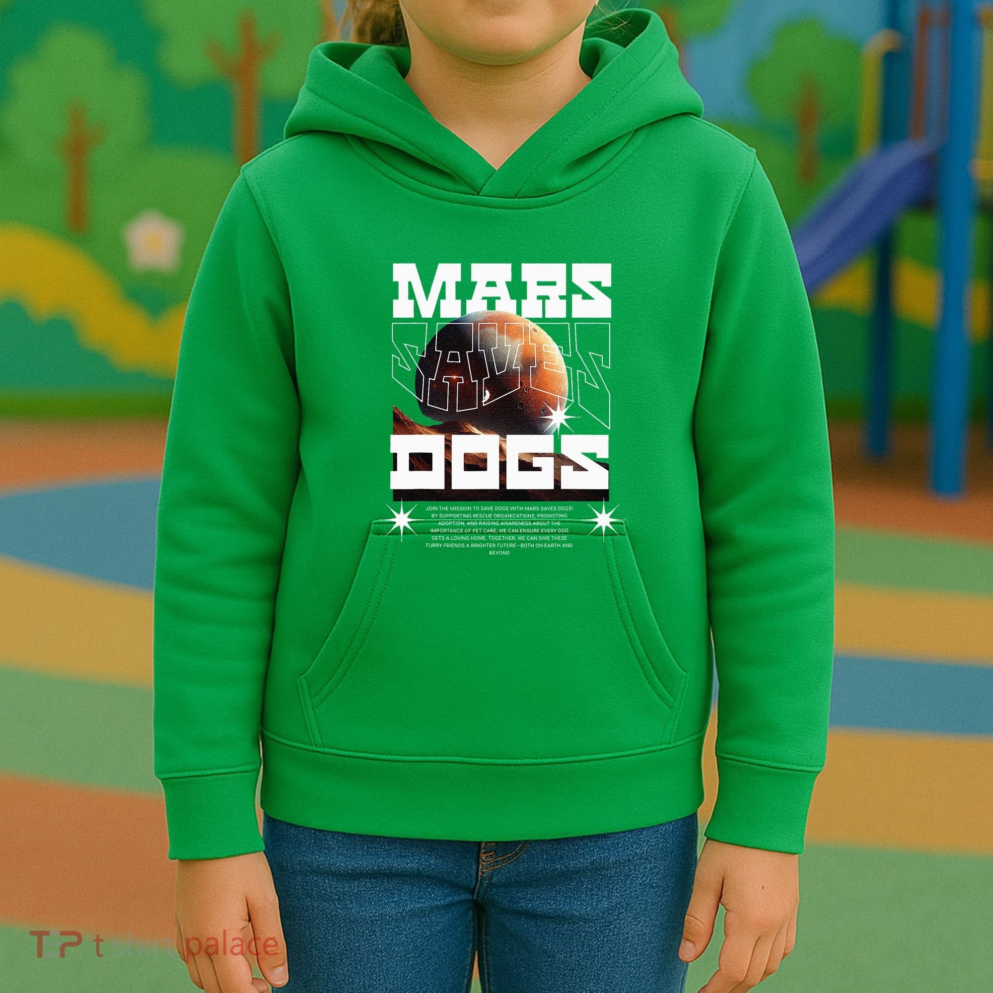 Planet Saves Dogs Kids Hoodie