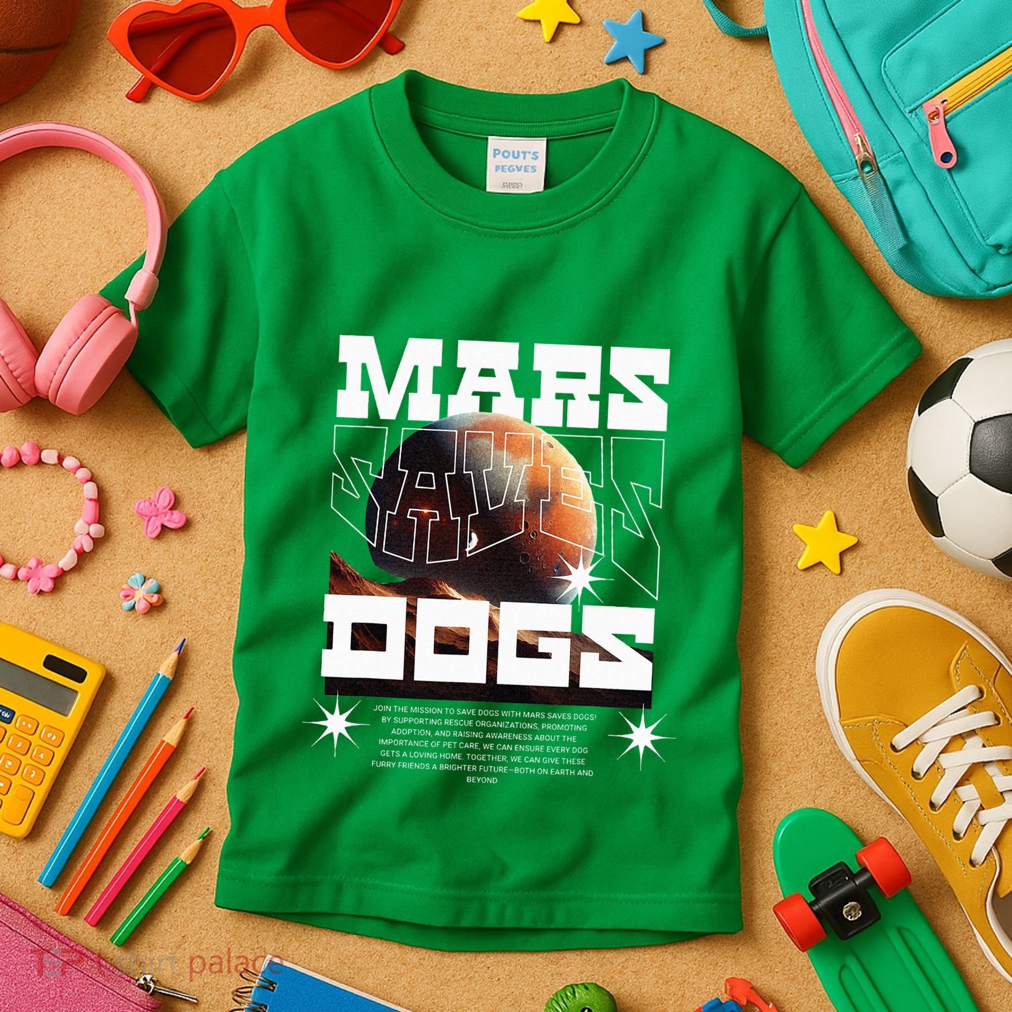 Planet Saves Dogs Kids T-Shirt