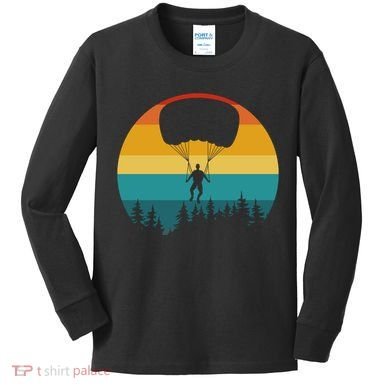 Parasailing Sunset Design Kids Long Sleeve Shirt