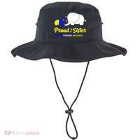 Proud Sister Down Syndrome Awareness Elephant Bucket Hat thumb 0