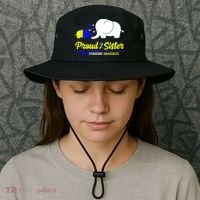 Proud Sister Down Syndrome Awareness Elephant Bucket Hat thumb 3