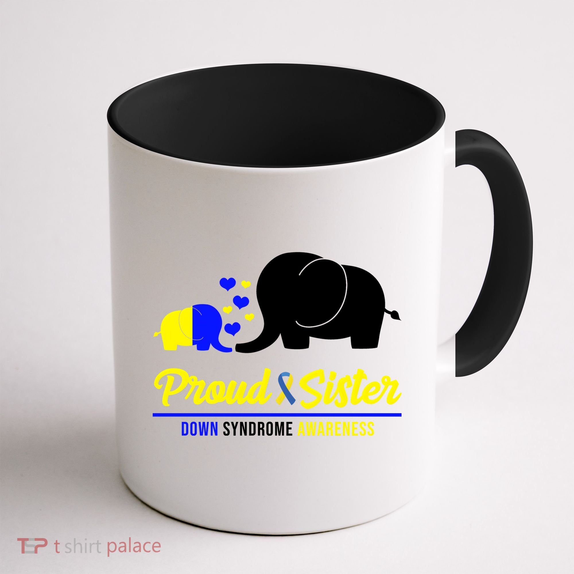 Proud Sister Down Syndrome Awareness Elephant Coffee Mug