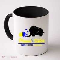 Proud Sister Down Syndrome Awareness Elephant Coffee Mug thumb 0