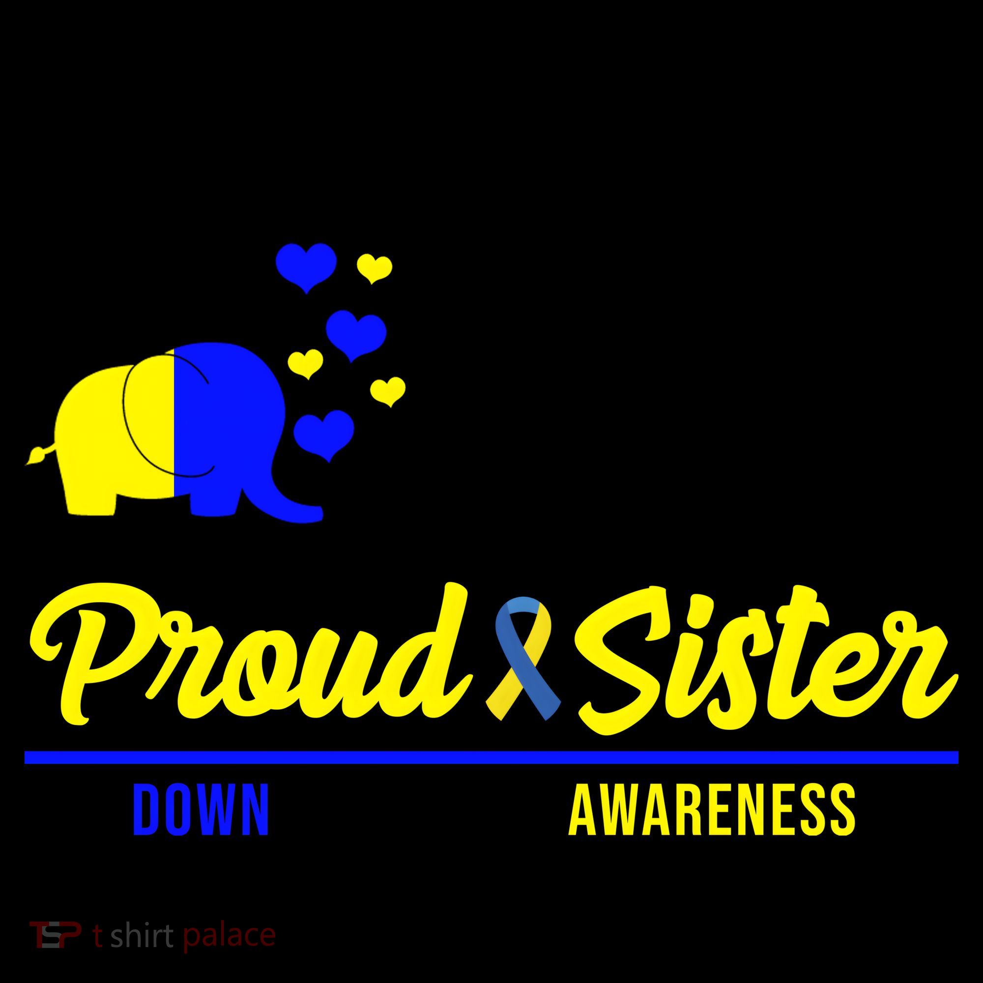 Proud Sister Down Syndrome Awareness Elephant Coffee Mug