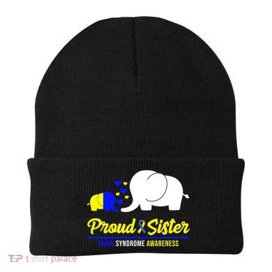Proud Sister Down Syndrome Awareness Elephant Beanie