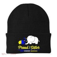 Proud Sister Down Syndrome Awareness Elephant Beanie thumb 0