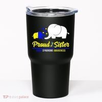 Proud Sister Down Syndrome Awareness Elephant Tumbler thumb 0