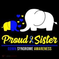 Proud Sister Down Syndrome Awareness Elephant Mousepad thumb 1