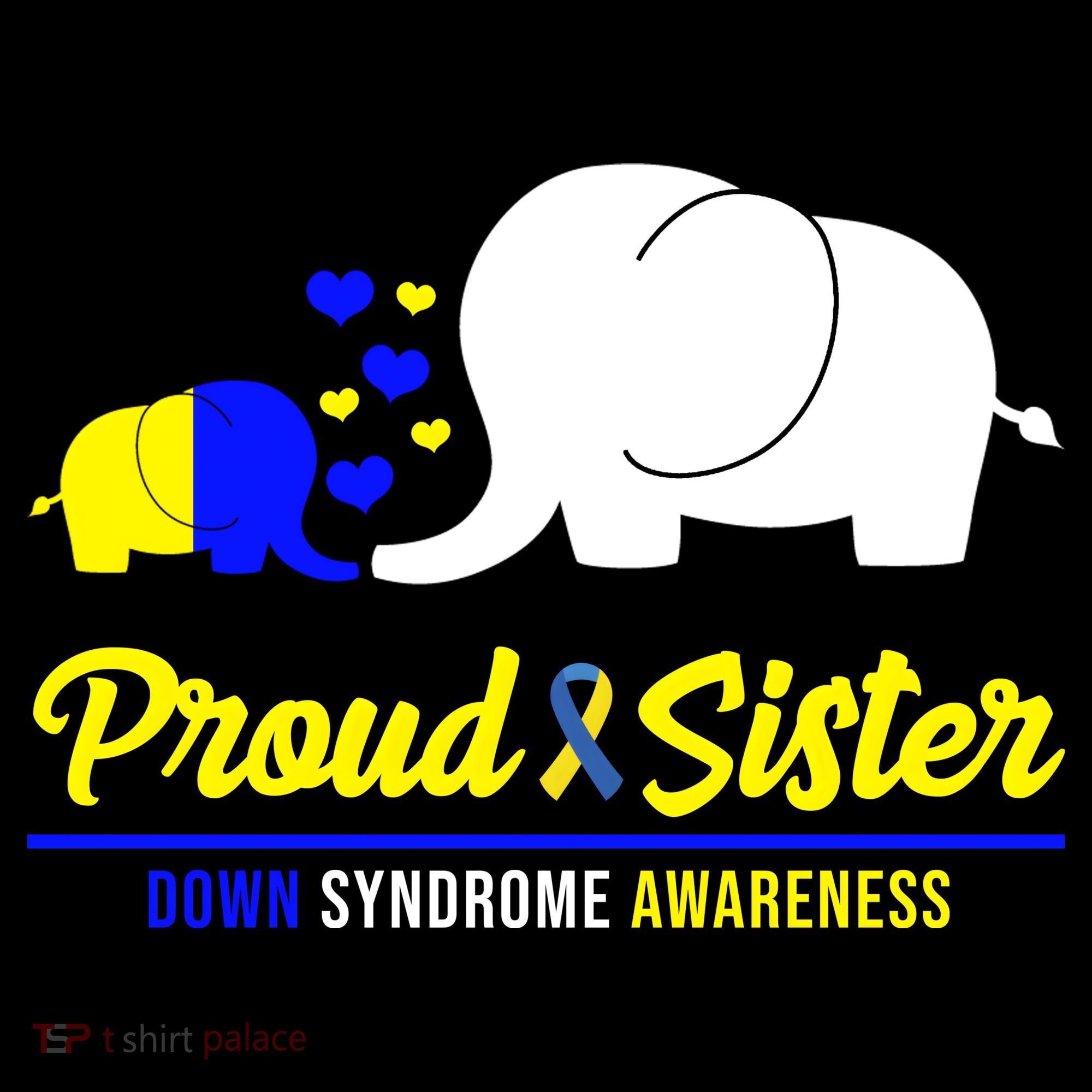 Proud Sister Down Syndrome Awareness Elephant Mousepad
