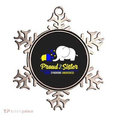 Proud Sister Down Syndrome Awareness Elephant Ornament