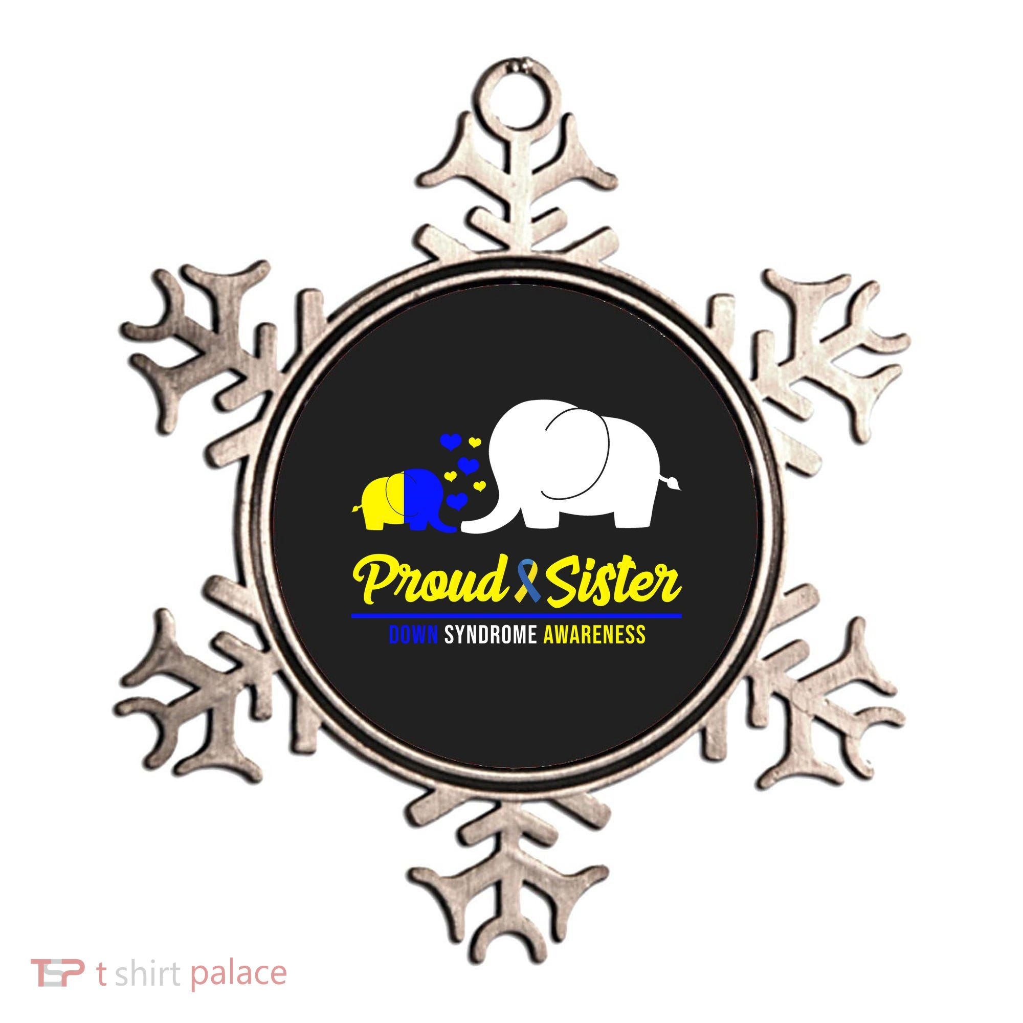 Proud Sister Down Syndrome Awareness Elephant Ornament
