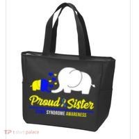 Proud Sister Down Syndrome Awareness Elephant Tote Bag thumb 3