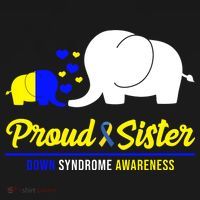 Proud Sister Down Syndrome Awareness Elephant Tote Bag thumb 4