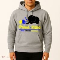 Proud Sister Down Syndrome Awareness Elephant Hoodie thumb 2